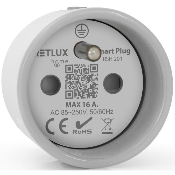 Retlux - Chytrá zásuvka 3680W/230V/Typ E/16A Wi-Fi Tuya