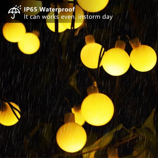 Brilagi - LED Solární dekorační řetěz BUBBLE 50xLED/8 funkcí 7m IP65 teplá bílá