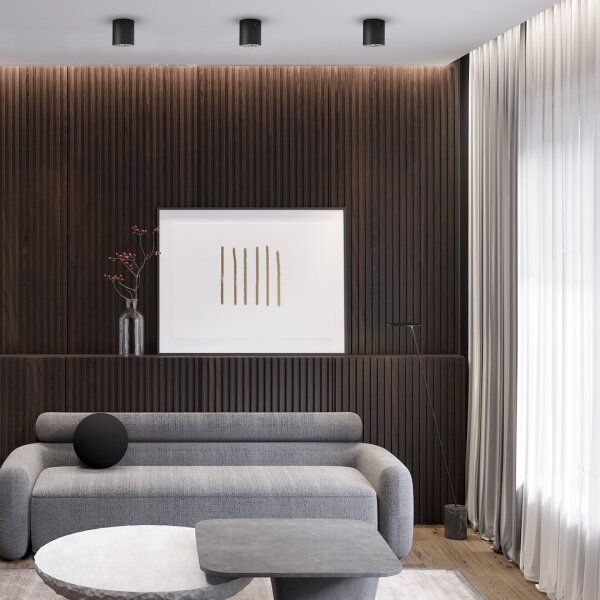 LED Bodové svítidlo GEORGE 1xE27/6W/230V pr. 11 cm černá