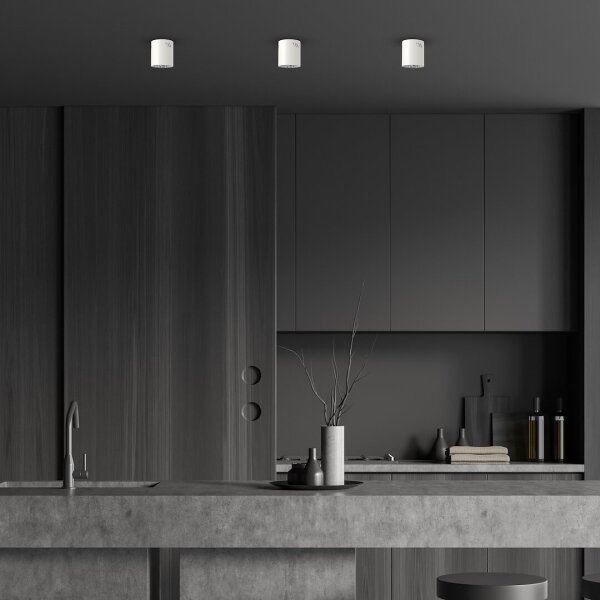 LED Bodové svítidlo GEORGE 1xE27/6W/230V pr. 11 cm bílá
