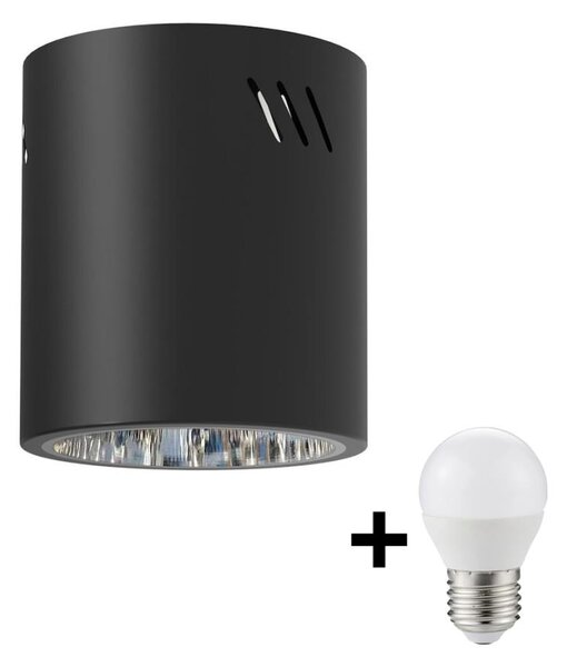 LED Bodové svítidlo GEORGE 1xE27/6W/230V pr. 11 cm černá