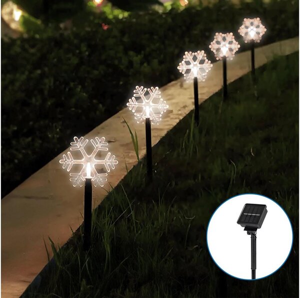 Aigostar - LED Solární vánoční svítidlo LED/0,054W/1,2V 1m IP65 studená bílá