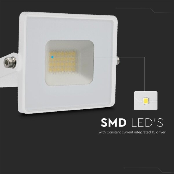 LED Reflektor LED/20W/230V 6500K IP65 bílá