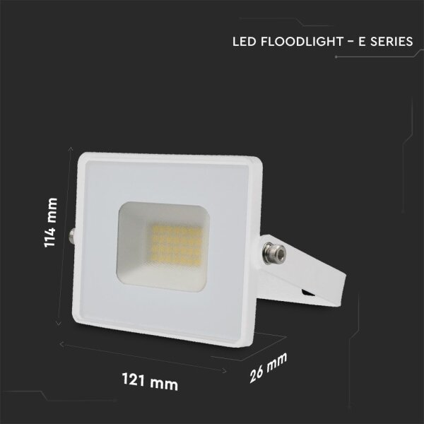 LED Reflektor LED/20W/230V 6500K IP65 bílá