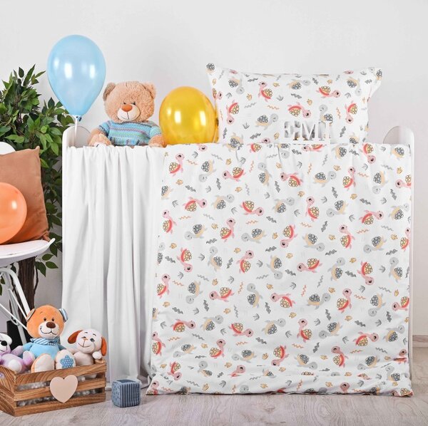 Povlečení dětské bavlněné Želvy EMI, Dětský set 90x130 + 45x65