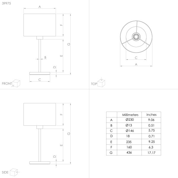 Eglo 39975 - Stolní lampa CASUARITA 1xE27/40W/230V modrá/zlatá