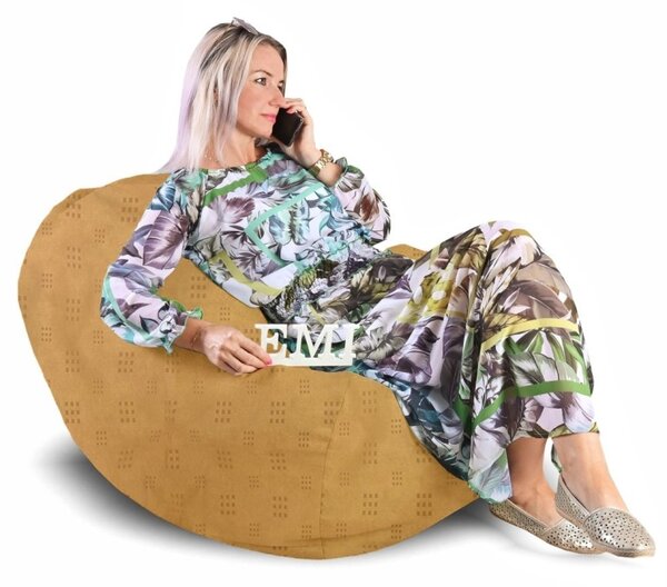 Sedací pytel hruška semišová Relax EMI