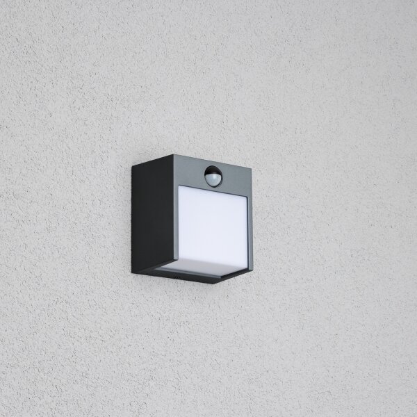 Brilagi-LED Venkovní nástěnné svítidlo se senzorem TERNI LED/12W/230V antr. IP44