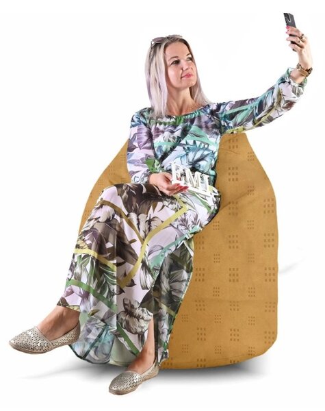 Sedací pytel hruška semišová Relax EMI