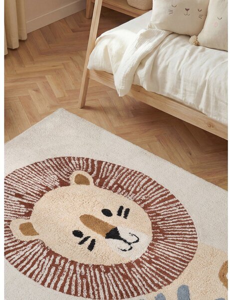 Krémový pratelný/ručně tkaný bavlněný dětský koberec 140x200 cm Snuggle Leander – Hanse Home