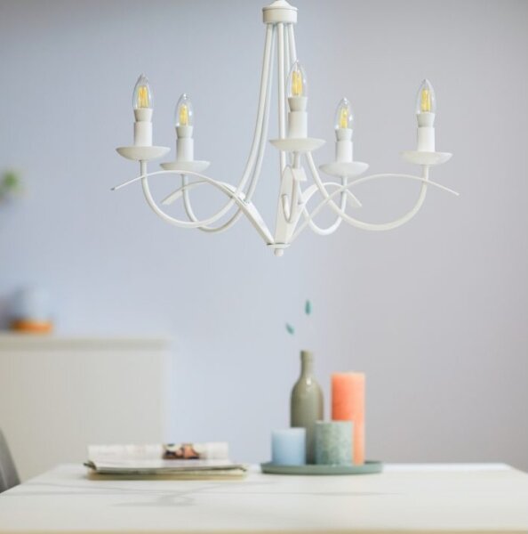 LED Stmívatelná žárovka C35 E14/4,9W/230V 2700-6500K CRI 90 Wi-Fi - WiZ