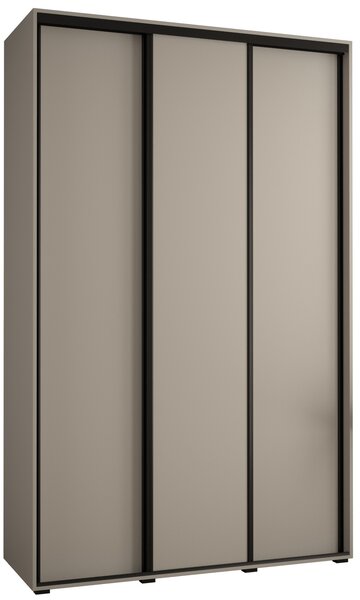 Šatní skříň INDIRA 1 - 170/60 cm, kašmír / černá