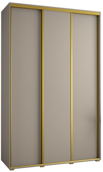 Šatní skříň INDIRA 1 - 180/45 cm, kašmír / zlatá