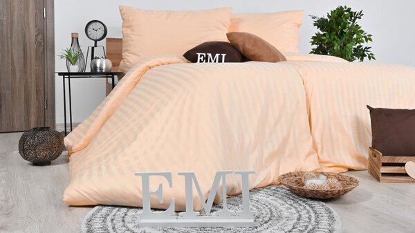 Povlečení damaškové broskvové EMI, Standardní set jednolůžko obsahuje 1x 140x200 + 1x 70x90