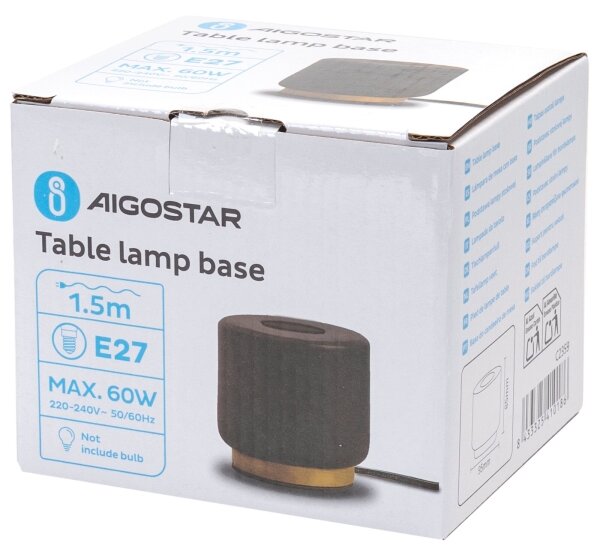 Aigostar - Stolní lampa 1xE27/60W/230V černá