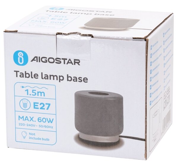 Aigostar - Stolní lampa 1xE27/60W/230V šedá