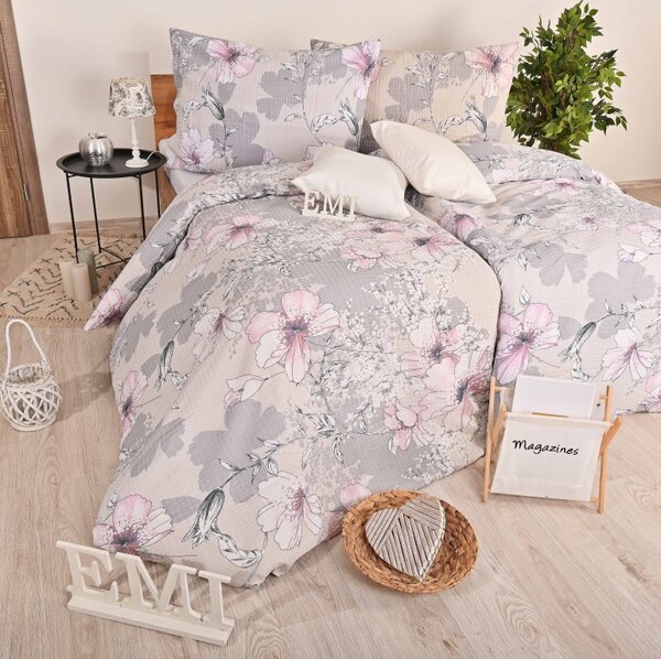 Povlečení krepové Isadora růžové EMI, Standardní set jednolůžko obsahuje 1x 140x200 + 1x 70x90