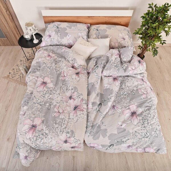 Povlečení krepové Isadora růžové EMI, Standardní set jednolůžko obsahuje 1x 140x200 + 1x 70x90
