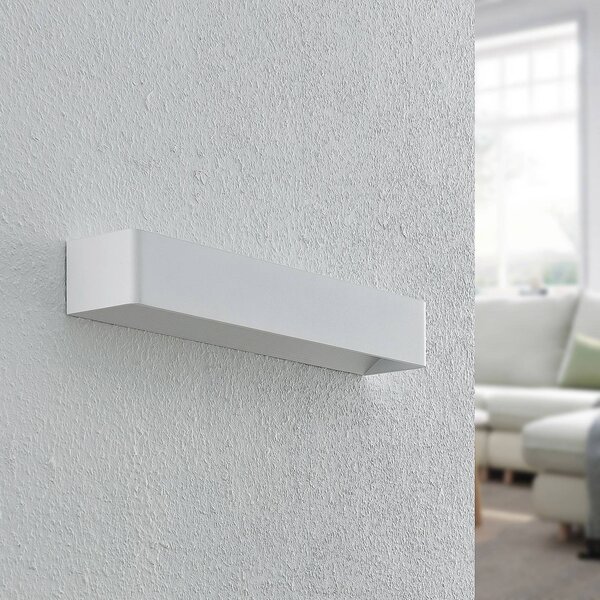 Arcchio LED nástěnné světlo Karam, 53 cm, bílé, kov, nahoru/dolů, stmívatelný, Bílá / opál, Obývací pokoj / jídelna, Hliník, Moderní