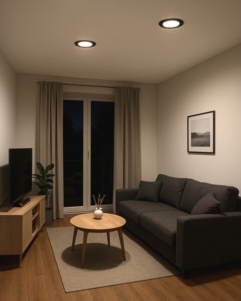 LED Podhledové svítidlo CIRCLE LED/6W/230V 4000K pr. 12 cm černá