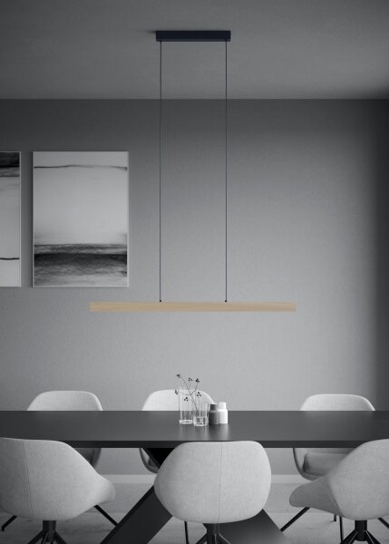 Eglo 390369 - LED Stmívatelný lustr na lanku MONTEBUONO LED/21W/230V 3000K hnědá
