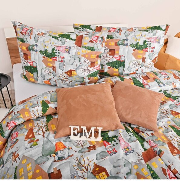 Vánoční bavlněné povlečení Carol EMI, Standardní set jednolůžko obsahuje 1x 140x200 + 1x 70x90