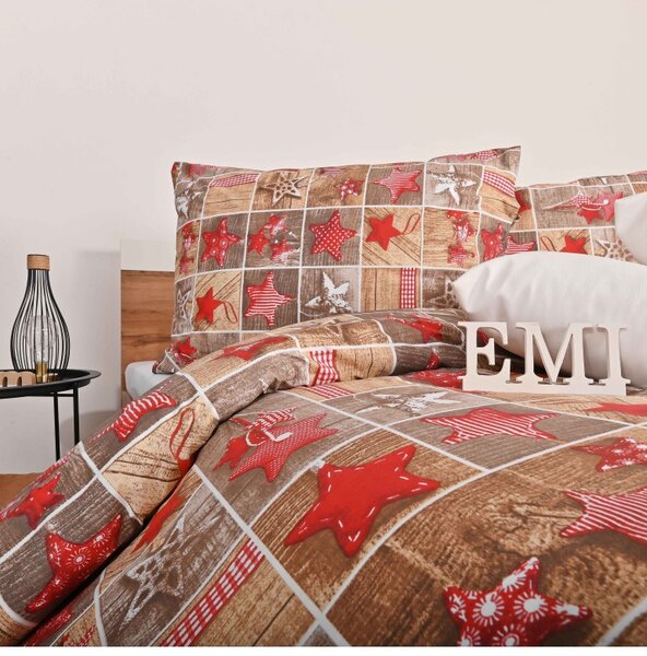 Vánoční bavlněné povlečení Ginger EMI, Standardní set jednolůžko obsahuje 1x 140x200 + 1x 70x90