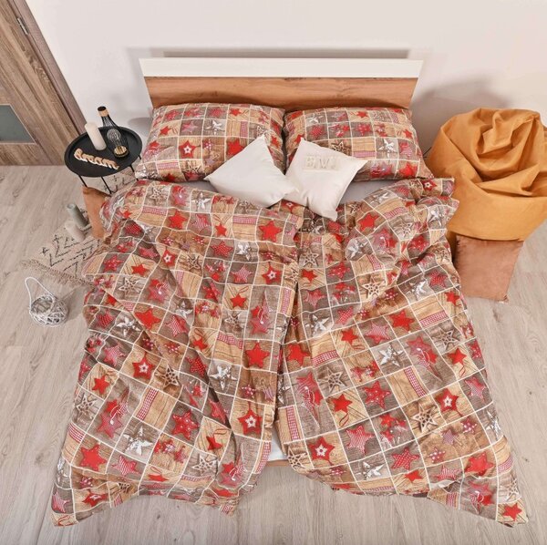 Vánoční bavlněné povlečení Ginger EMI, Standardní set jednolůžko obsahuje 1x 140x200 + 1x 70x90