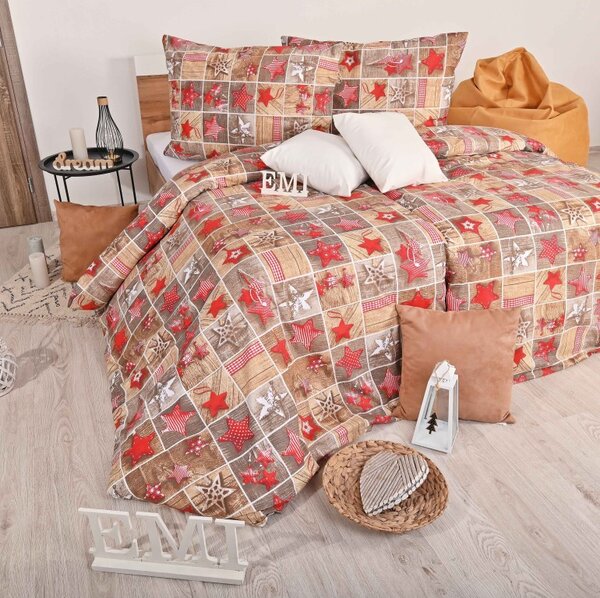 Vánoční bavlněné povlečení Ginger EMI, Standardní set jednolůžko obsahuje 1x 140x200 + 1x 70x90