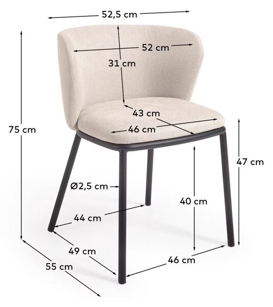 Béžová jídelní židle Ciselia – Kave Home