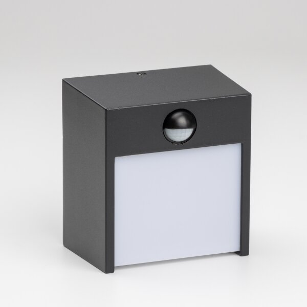 Brilagi-LED Venkovní nástěnné svítidlo se senzorem TERNI LED/12W/230V černá IP44