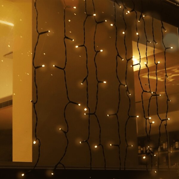 Aigostar - LED Solární řetěz 100xLED/8 funkcí 4x1m IP65 teplá bílá
