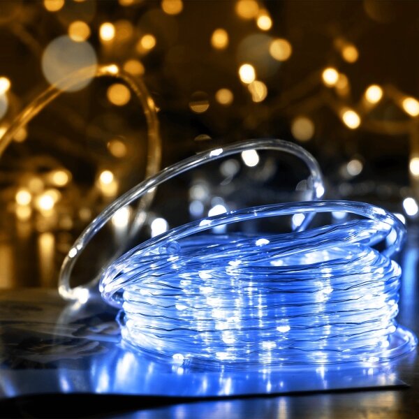 Aigostar - LED Solární řetěz 100xLED/8 funkcí 12m IP65 studená bílá