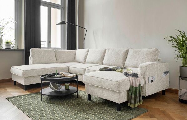 SEDACÍ SOUPRAVA, textil, béžová MID.YOU - Sedací soupravy, Online Only