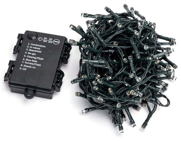 Aigostar - LED Venkovní vánoční řetěz 200xLED/8 funkcí 10,3m IP44 studená bílá