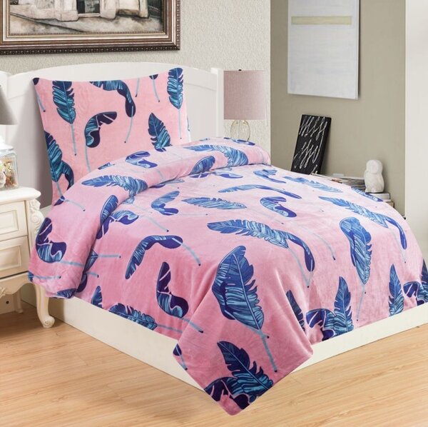 Povlečení z mikroplyše Victoria pink, Standardní set jednolůžko obsahuje 1x 140x200 + 1x 70x90