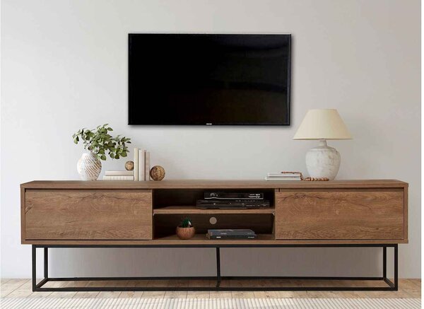 Designový TV stolek Balwina 180 cm vzor ořech