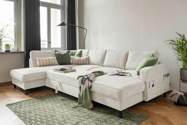 SEDACÍ SOUPRAVA, textil, béžová MID.YOU - Sedací soupravy, Online Only