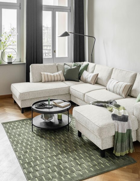 SEDACÍ SOUPRAVA, textil, béžová MID.YOU - Sedací soupravy, Online Only
