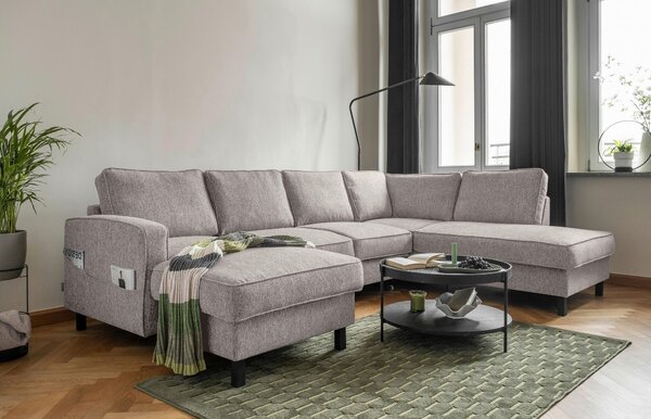 SEDACÍ SOUPRAVA, textil, šedobílá MID.YOU - Sedací soupravy, Online Only
