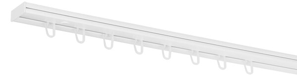Dekodum Stropní kolejnice z PVC jednořadá bílá Délka: 120 cm, Typ přichycení: háčky