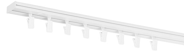 Dekodum Stropní kolejnice z PVC jednořadá bílá Délka: 120 cm, Typ přichycení: háčky