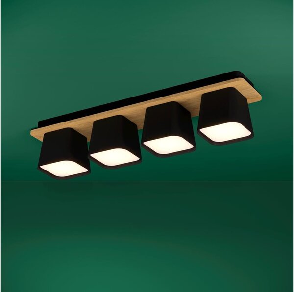 Eglo 390008 - Stropní svítidlo RUSCIO 4xE27/40W/230V černá/hnědá