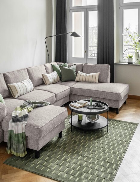 SEDACÍ SOUPRAVA, textil, šedobílá MID.YOU - Sedací soupravy, Online Only