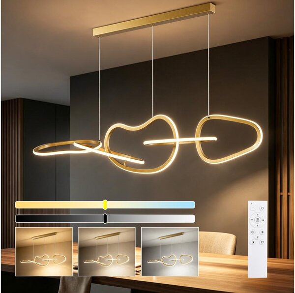 BRILAGI - LED Stmív. lustr na lanku SIGNATURE LED/80W/230V 120x25 cm zlatá + DO