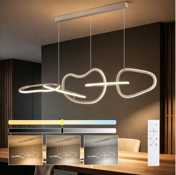 BRILAGI - LED Stmív. lustr na lanku SIGNATURE LED/80W/230V 120x25 cm béžová + DO