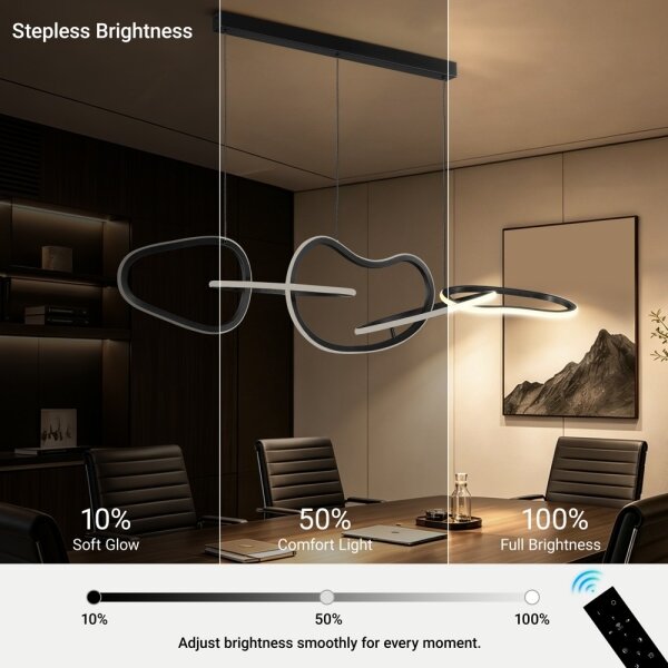 BRILAGI - LED Stmív. lustr na lanku SIGNATURE LED/80W/230V 120x25 cm černá + DO