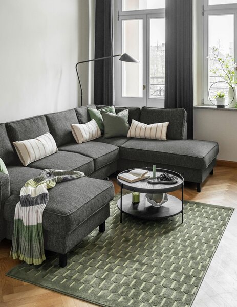 SEDACÍ SOUPRAVA, textil, tmavě šedá MID.YOU - Sedací soupravy, Online Only