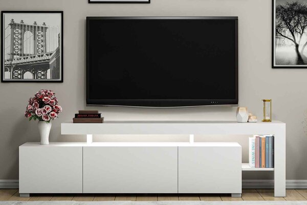 Designový TV stolek Calissa 192 cm bílý - II. tŕída