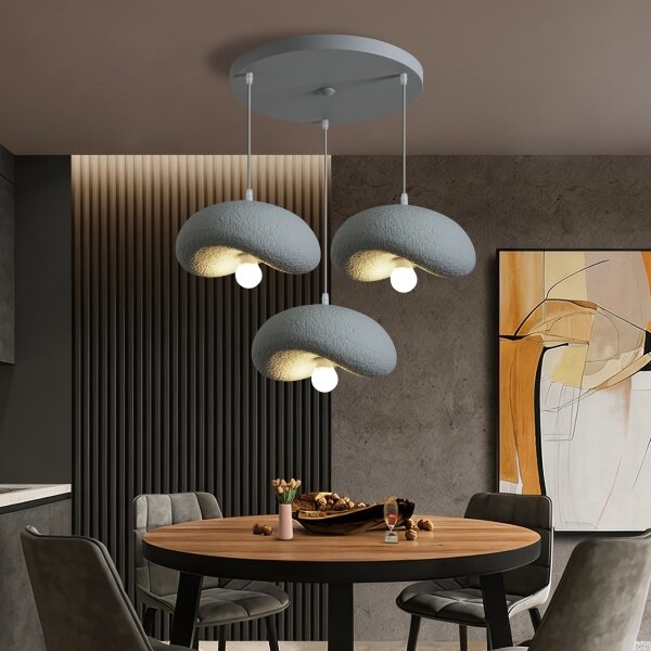 BRILAGI - Lustr na lanku WABI SABI 3xE27/60W/230V šedá